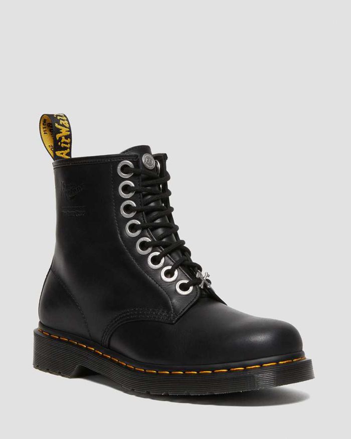 Dr Martens Vintersko Herre Svart 1460 The Great Frog Læder Lace Up 0173QCREH